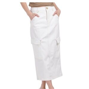 Democracy Absolution Skyrise Cargo Midi Skirt White Size 8